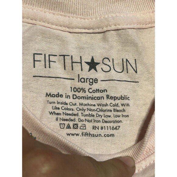NWOT Fifth Sun LOVE Pass It On Graphic Tee Pink Women’s Large - Picture 3 of 3
